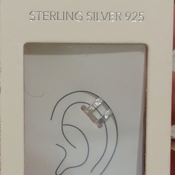 1 PC I AM STERLING SILVER CZ CRYSTALS EAR CUFF EAR - Picture 2 of 6